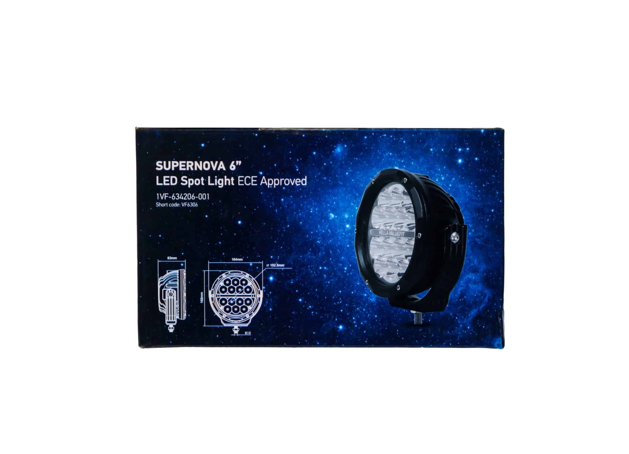 Hella ValueFit Supernova 6” LED Auxiliary Spot Light ECE Approved (Single)  - Autolume Plus