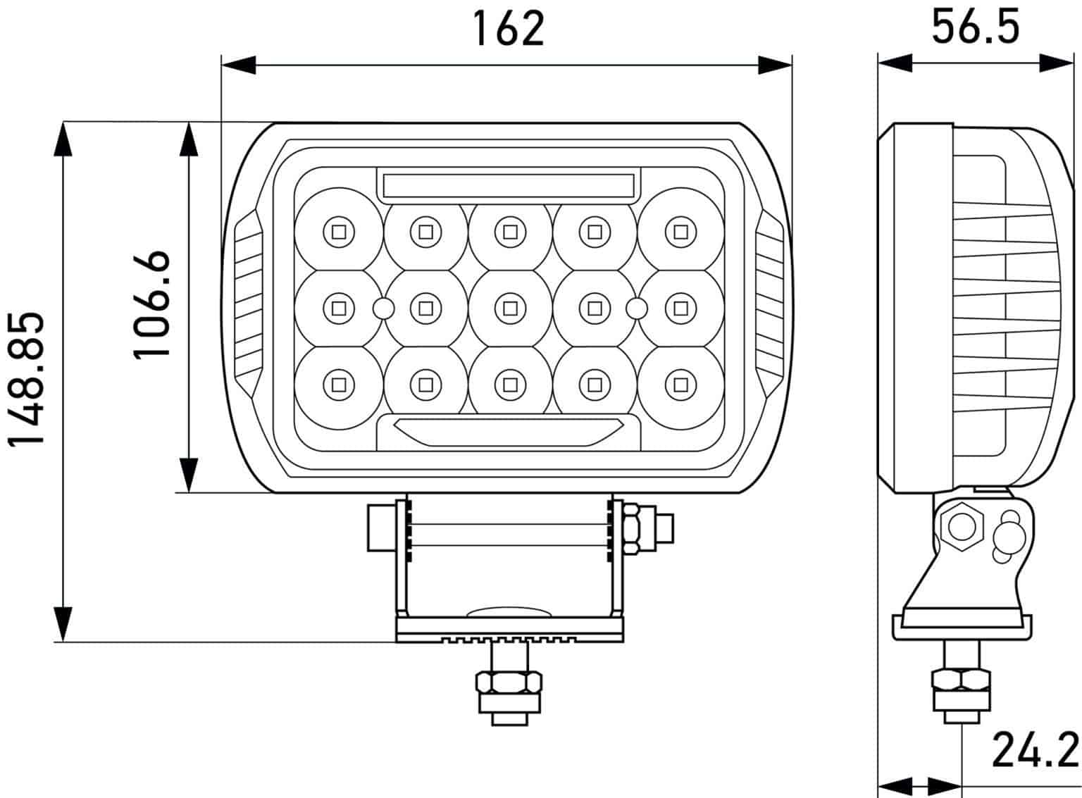 Hella Valuefit 450 LED Kit ECE Approved (2 Spotlights with wiring ...