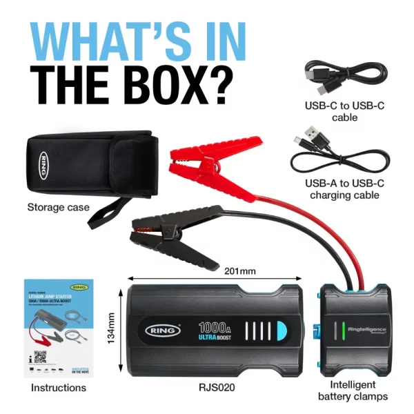 Ring RJS020 ULTRABOOST 1000 Jump Starter - Image 3
