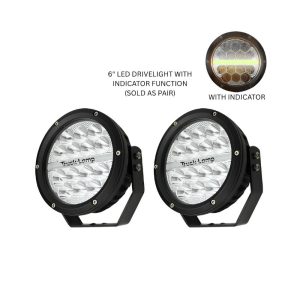 Truck-Lamp 6″ 14×5W White LED Driving Lights with Indicator & DRL Function